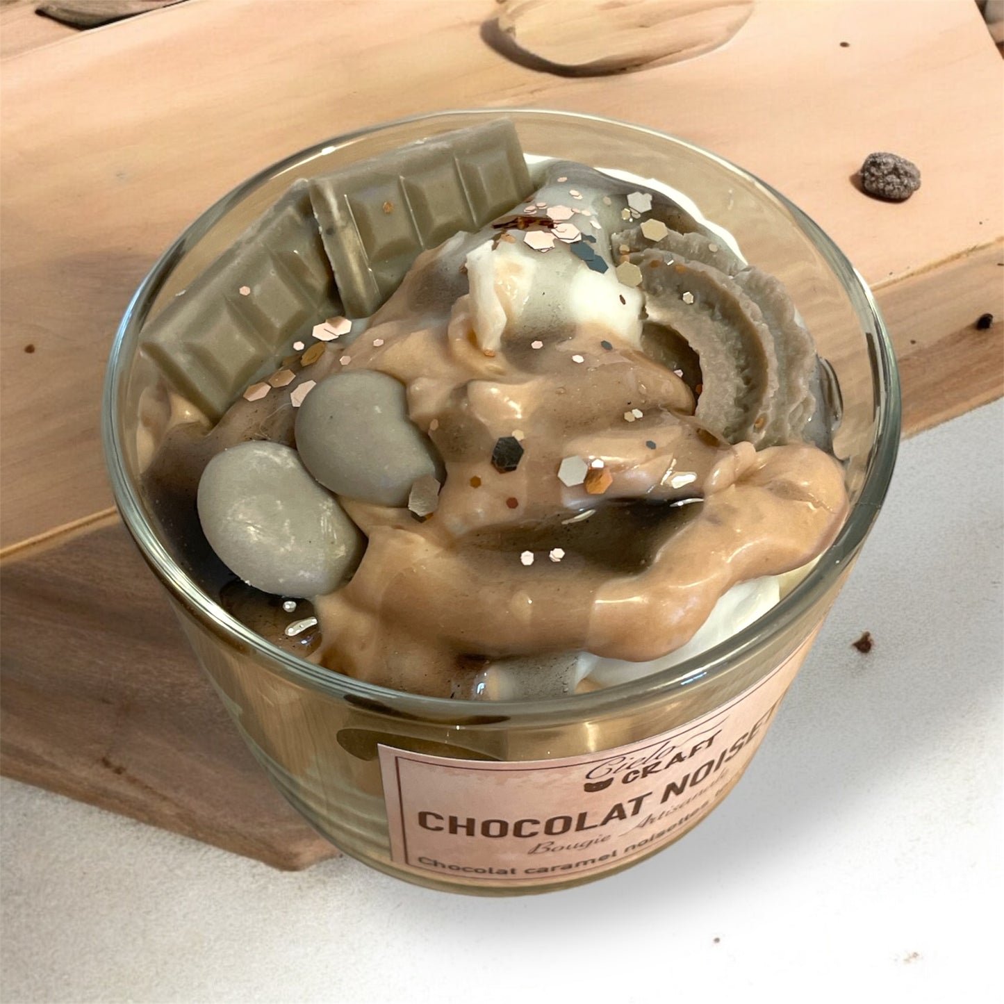 Bougie gourmande chocolat noisette