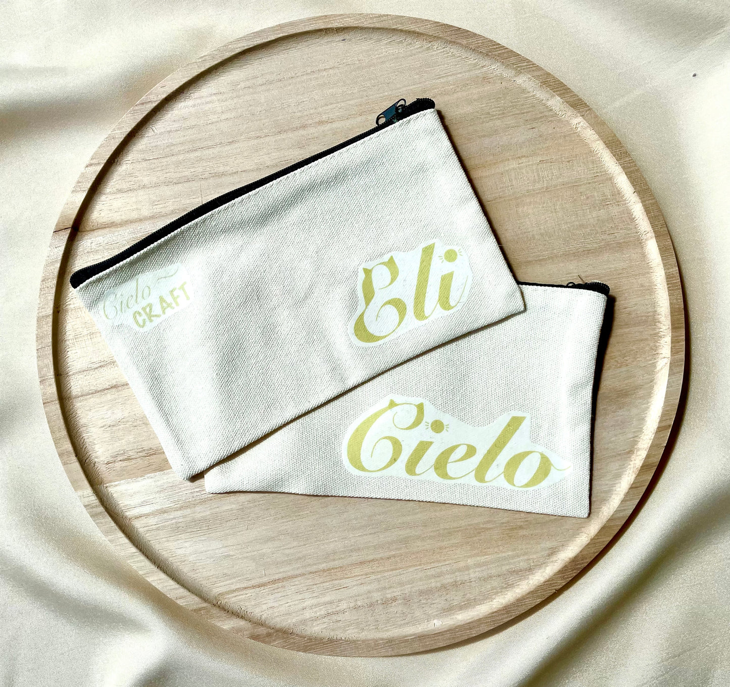 Trousse plate personnalisable muffin-cat ~