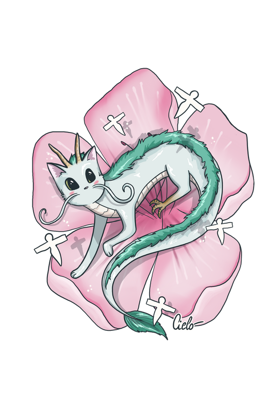 Porte clef acrylique illustration chat haku