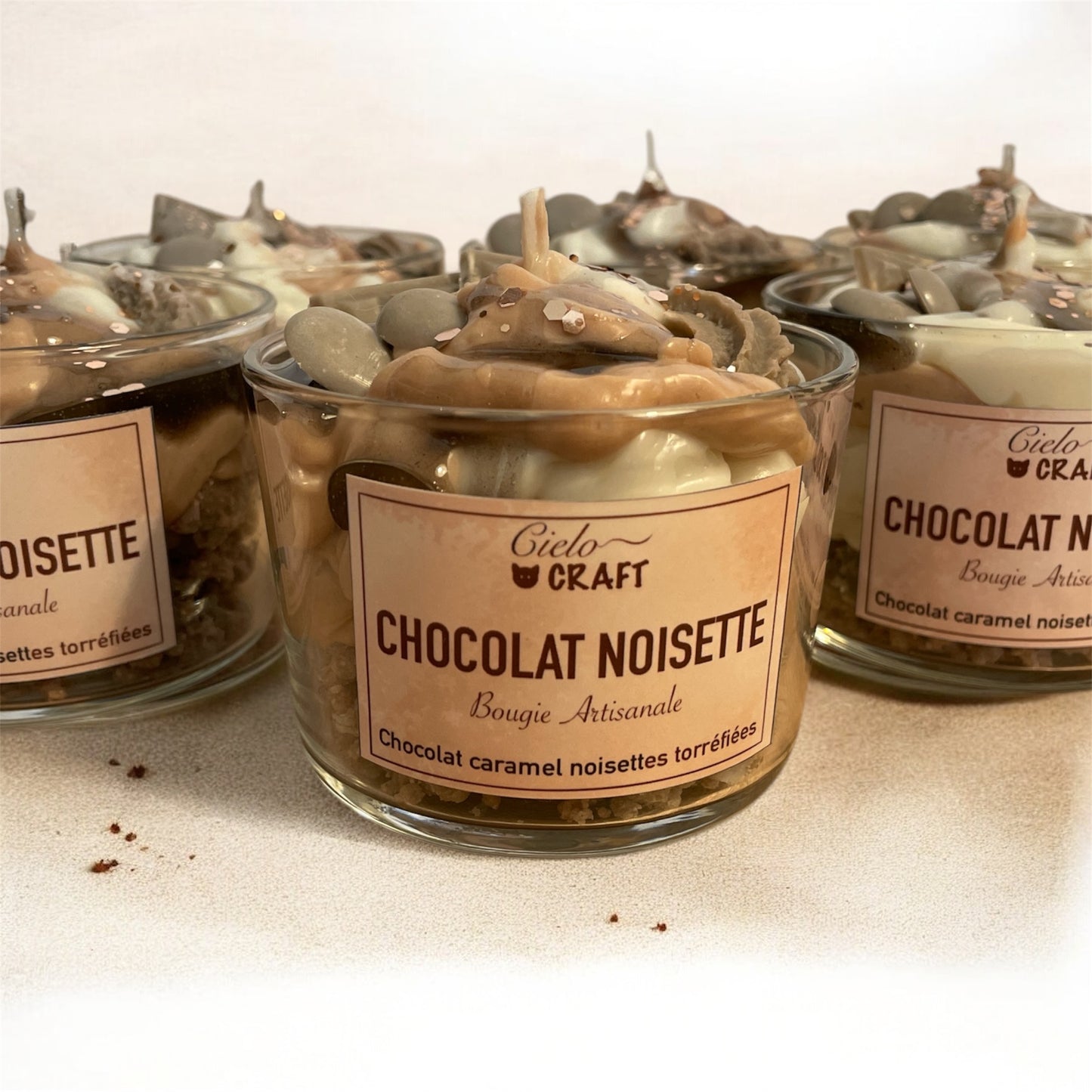 Bougie gourmande chocolat noisette