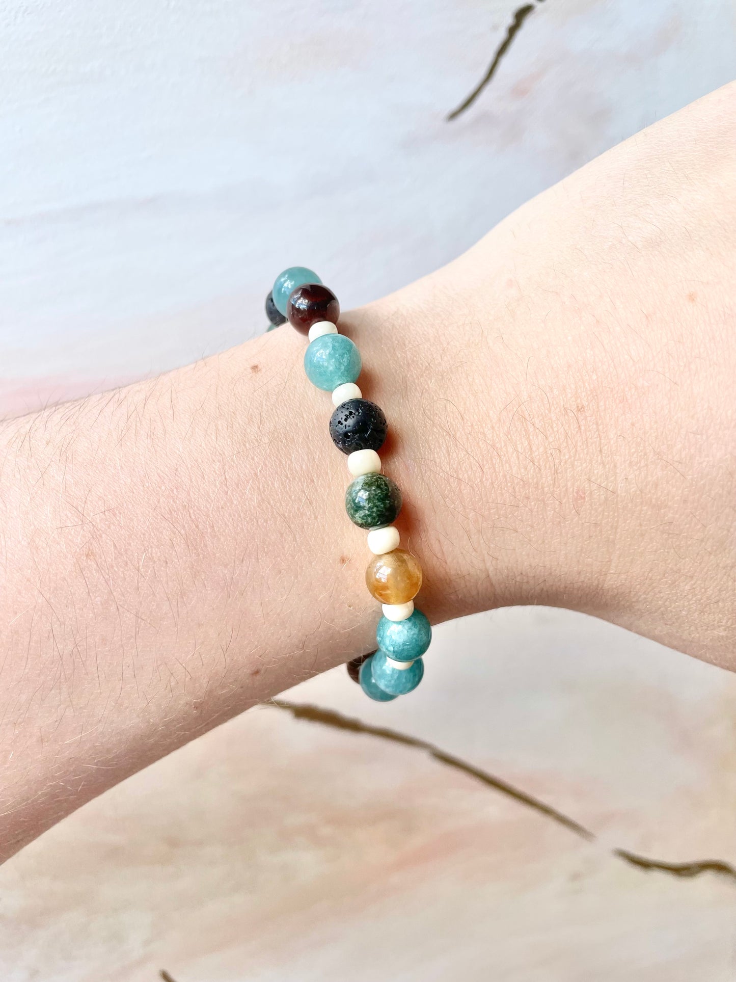 Bracelet en pierres naturelles force et vitalité ~