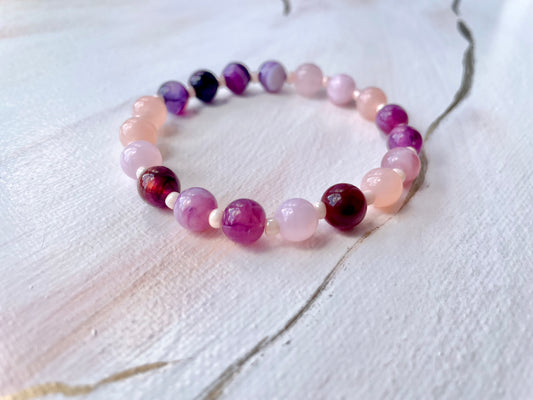 Bracelet en pierres naturelles équilibre et amour ~