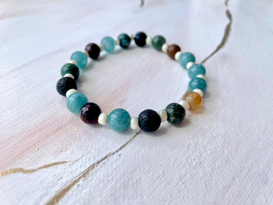 Bracelet en pierres naturelles force et vitalité ~