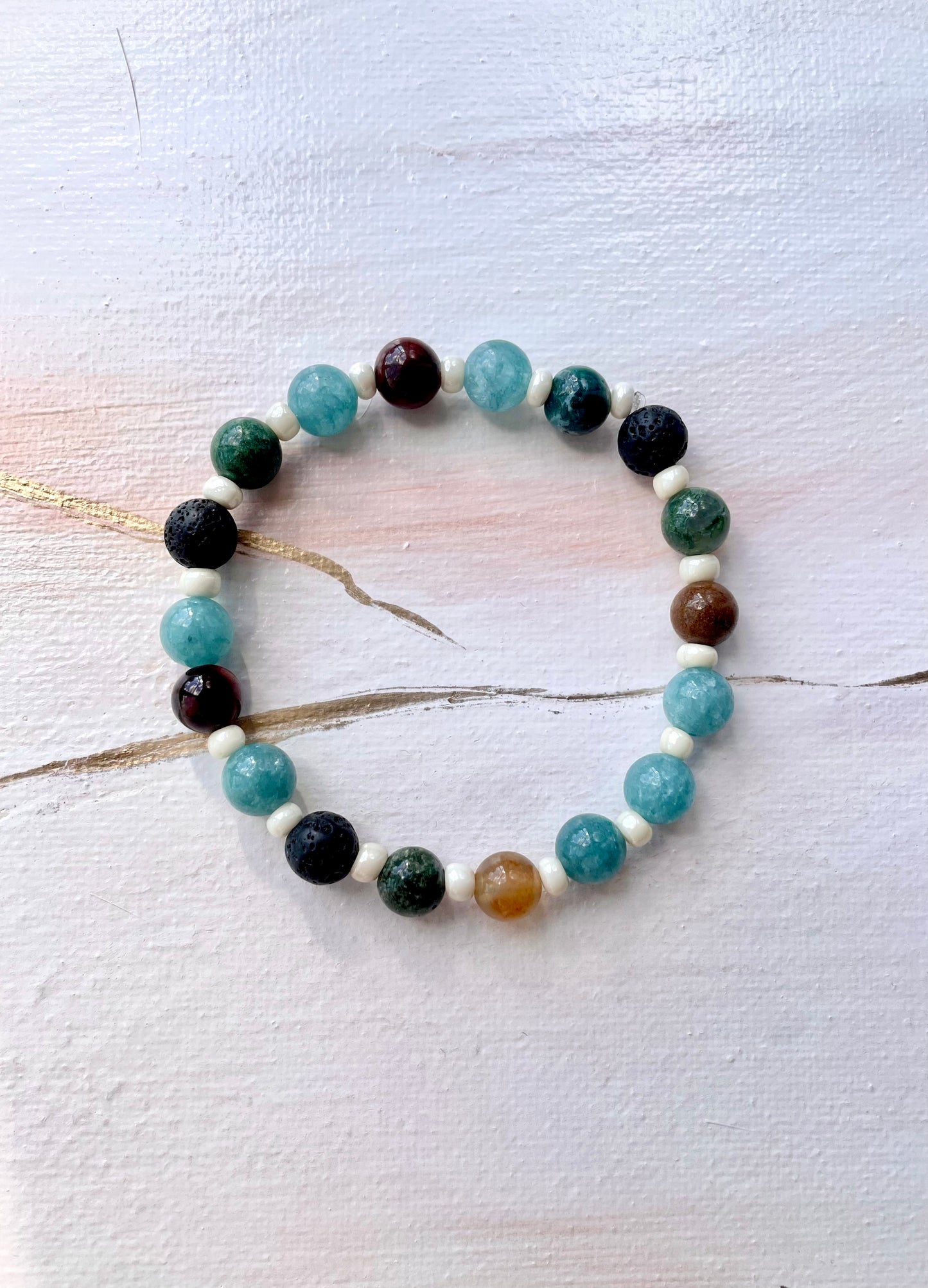 Bracelet en pierres naturelles force et vitalité ~