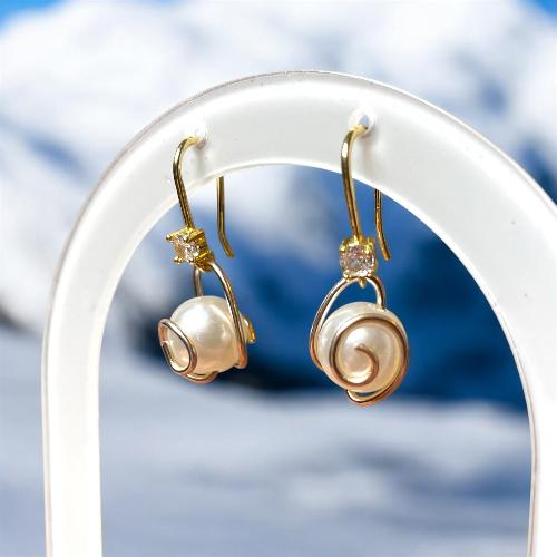 boucles d'oreilles délicates avec perle 1 bijoux cielo craft