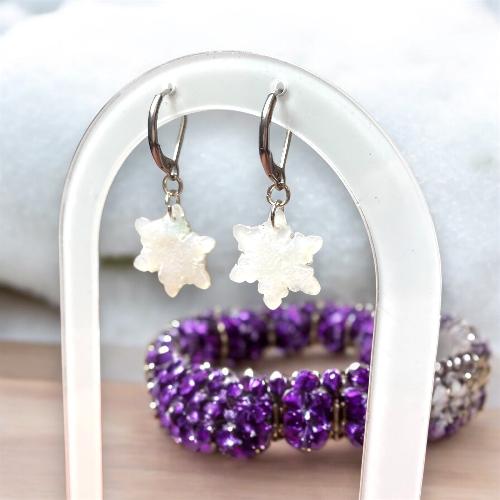 Boucles d'oreilles flocons bijoux cielo craft