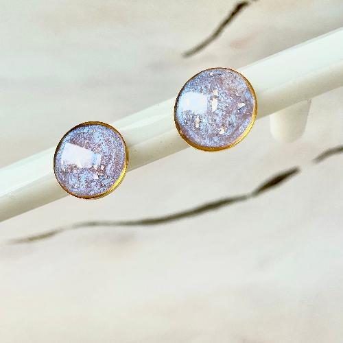 boucles d'oreilles en puce violet pâle - bijoux cielo craft