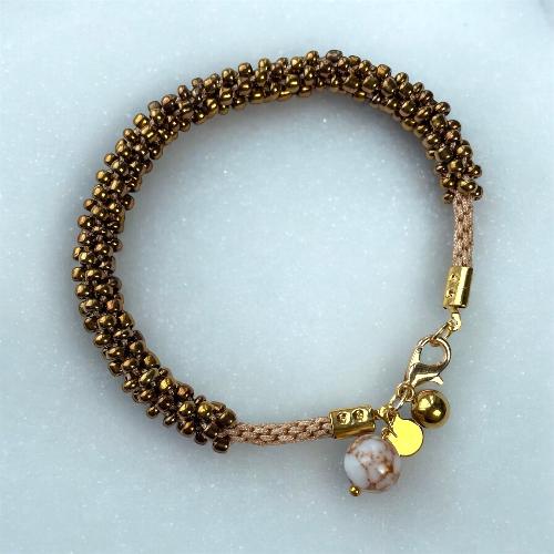 bracelet kumihimo bronze bijoux cielo craft