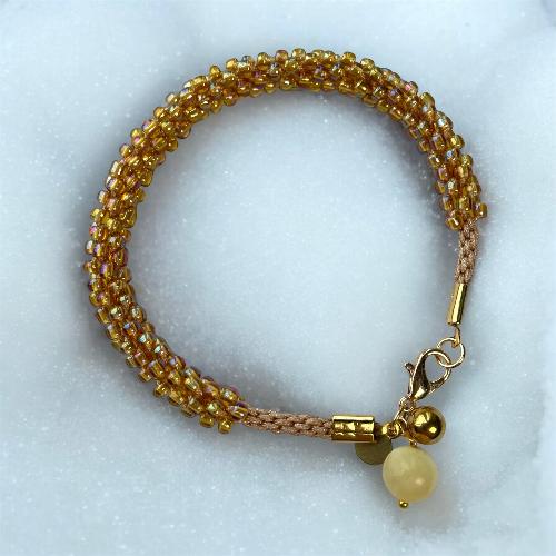 bracelet kumihimo doré holographique bijoux cielo craft