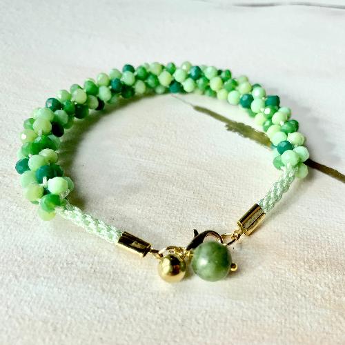bracelet kumihimo vert bijoux cielo craft
