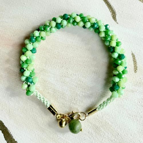 bracelet kumihimo vert bijoux cielo craft