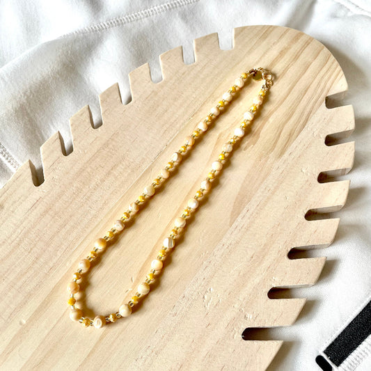 Collier en pierres natutrelles - pierres du soleil - bijoux cielo craft