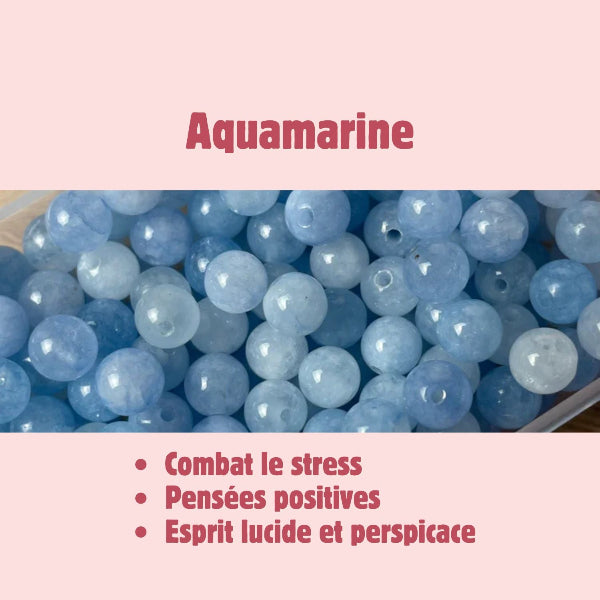 Bracelet personnalisable en pierres naturelles et petit chat