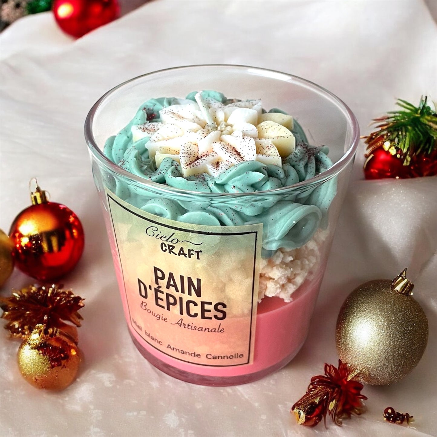 Bougie artisanale de Noël : Pain d’épices ~