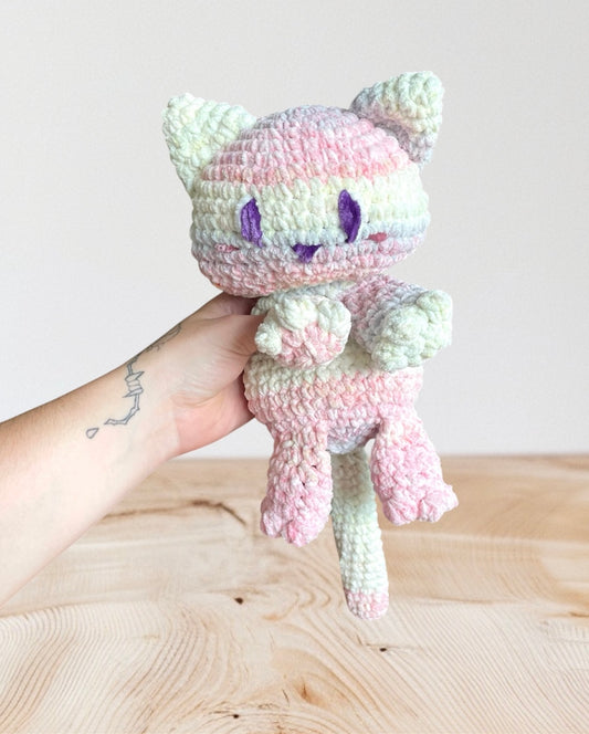 Doudou chat rose