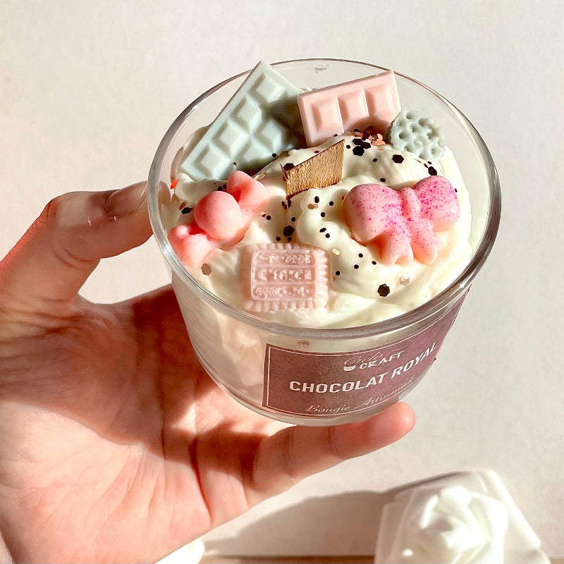 bougie artisanale chocolat royal - bijoux cielo craft