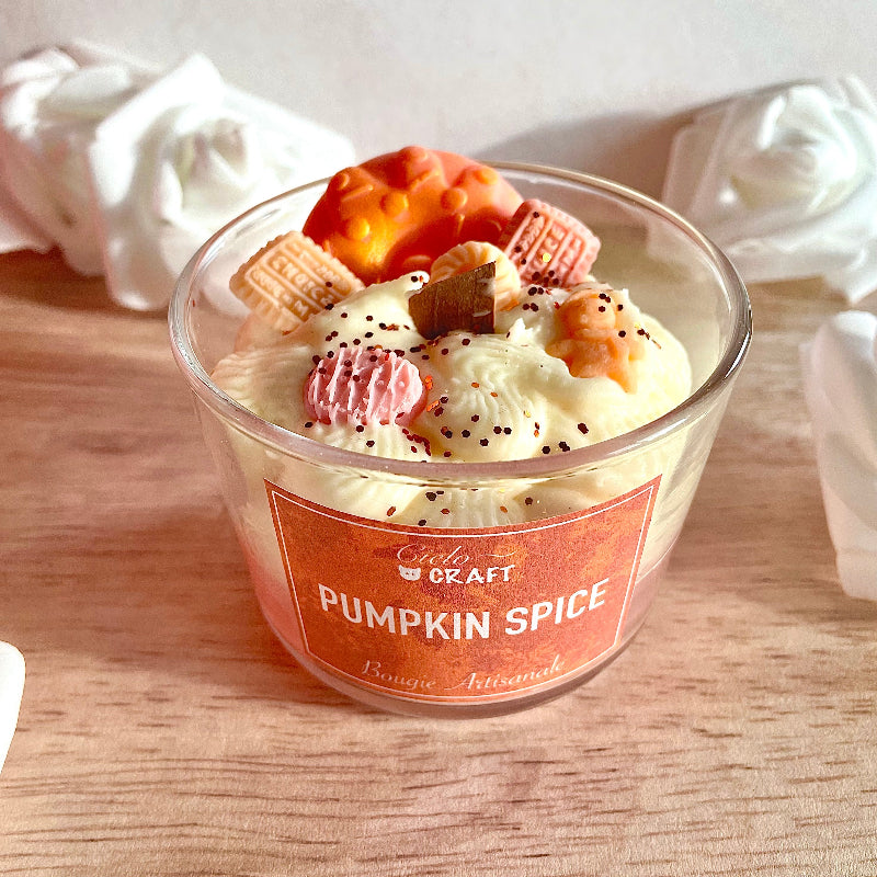 bougie artisanale pumpkin spice - bijoux cielo craft