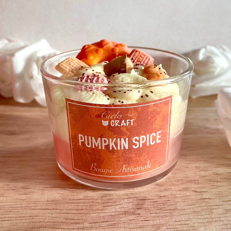 bougie artisanale pumpkin spice - bijoux cielo craft
