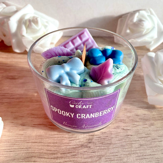 bougie artisanale spooky cranberry - bijoux cielo craft