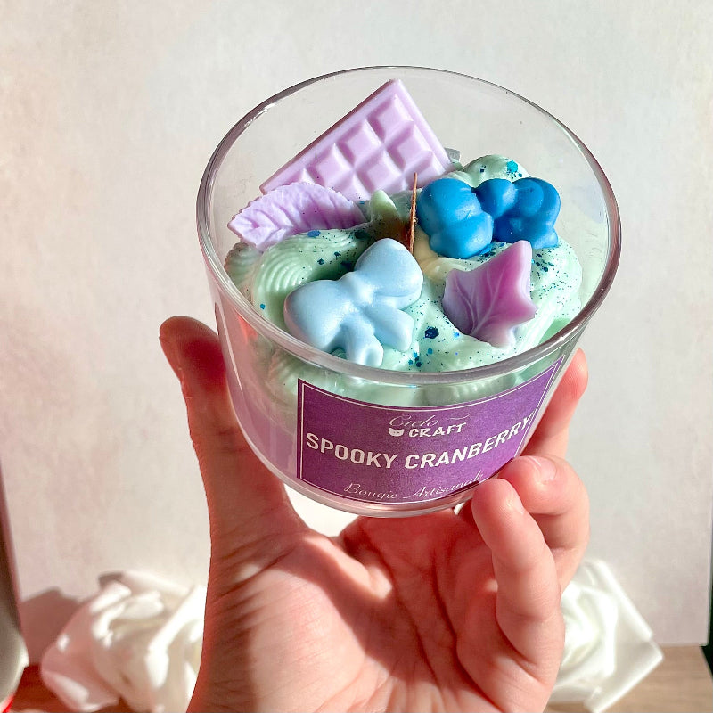 bougie artisanale spooky cranberry - bijoux cielo craft