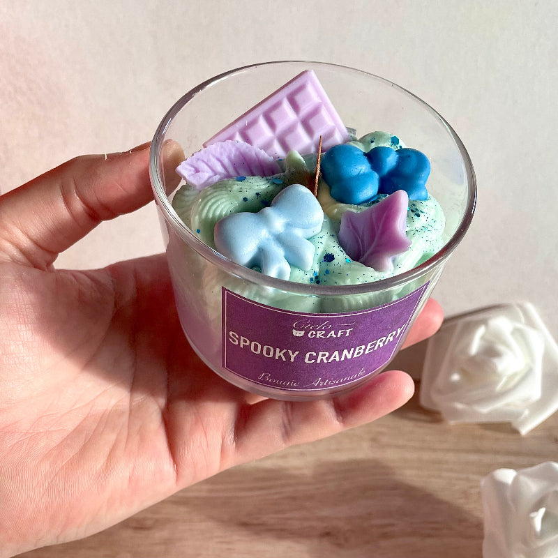 bougie artisanale spooky cranberry - bijoux cielo craft