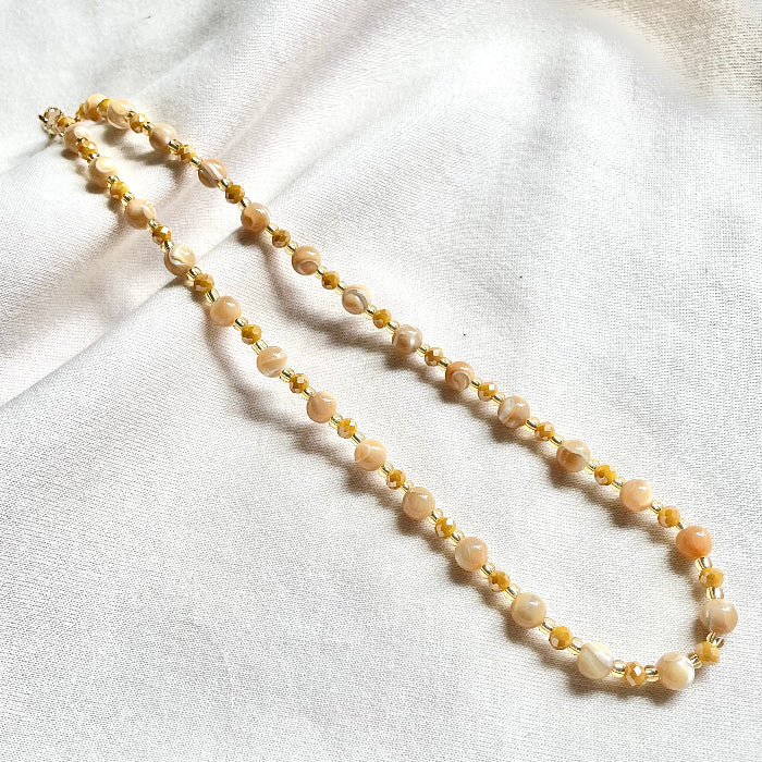 Collier en pierres natutrelles - pierres du soleil - bijoux cielo craft